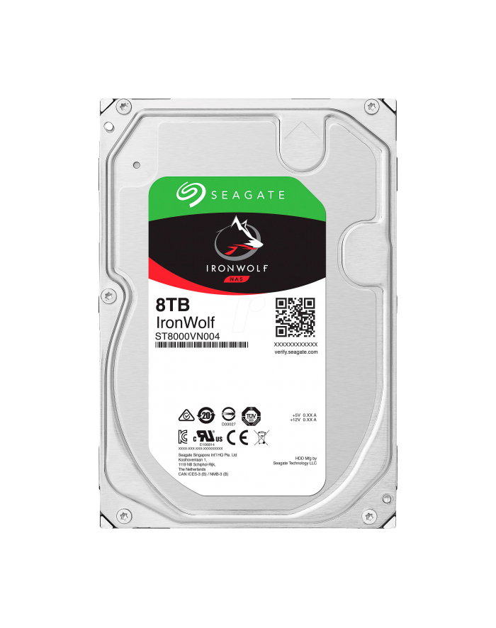 Dysk Seagate IronWolf, 3.5'', 8TB, SATA/600, 7200RPM, 256MB cache główny