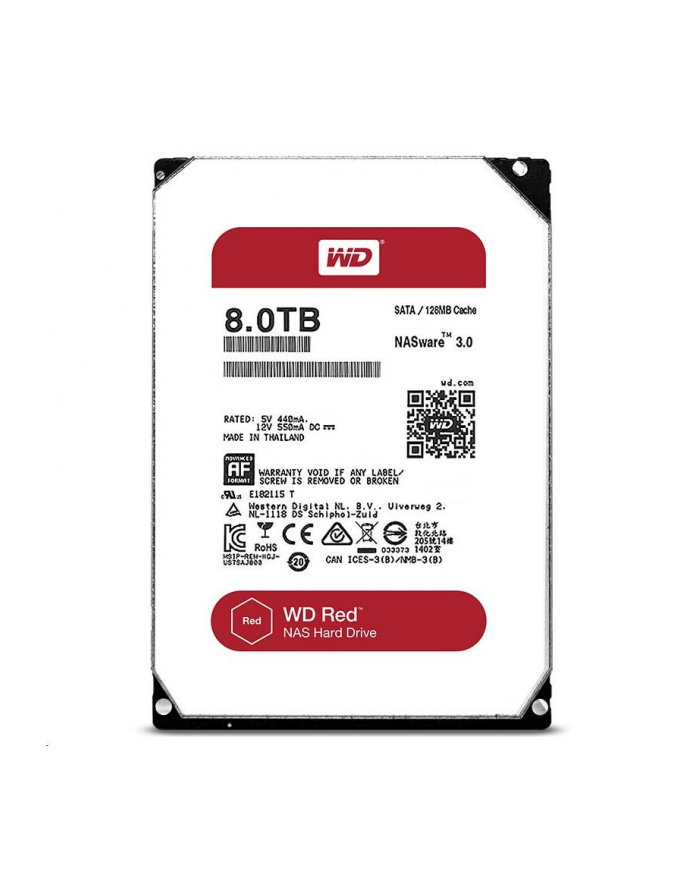 western digital Dysk twardy WD Red, 3.5'', 2TB, SATA/600, 256MB cache główny