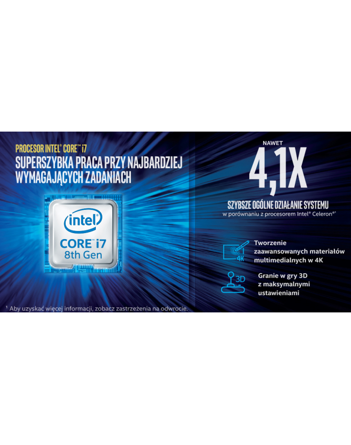 Intel BOXNUC8I7BEHGA2, i7-8559U, 8GB DDR4, 2TB HDD, Optane 32GB, Windows 10, BOX główny