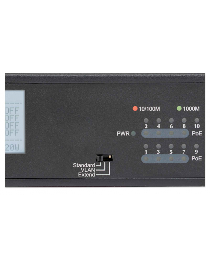 intellinet network solutions Intellinet Gigabit Switch PoE+ 8x RJ45 130W + 2x UpLink RJ45, Rack 19'', LCD główny