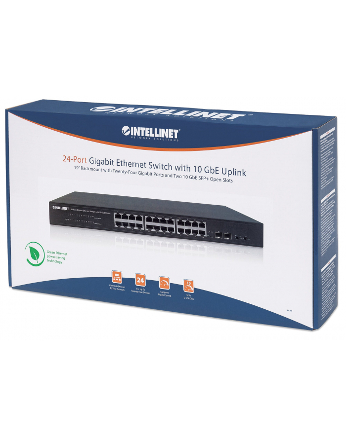 intellinet network solutions Intellinet Gigabit Switch 24x RJ45 + 2x 10 GbE SFP+ sloty uplink, Rack 19'' główny
