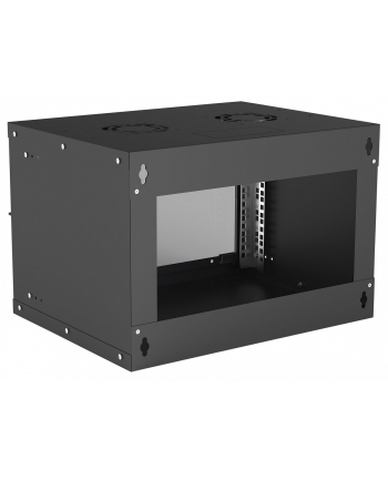 intellinet network solutions Intellinet Szafa wisząca 19'' 6U 540/400mm szklane drzwi, flat pack, czarna nr 1