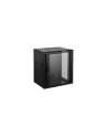 intellinet network solutions Intellinet Szafa wisząca 19'' 6U 540/400mm szklane drzwi, flat pack, czarna - nr 16