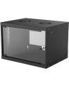 intellinet network solutions Intellinet Szafa wisząca 19'' 6U 540/400mm szklane drzwi, flat pack, czarna - nr 20