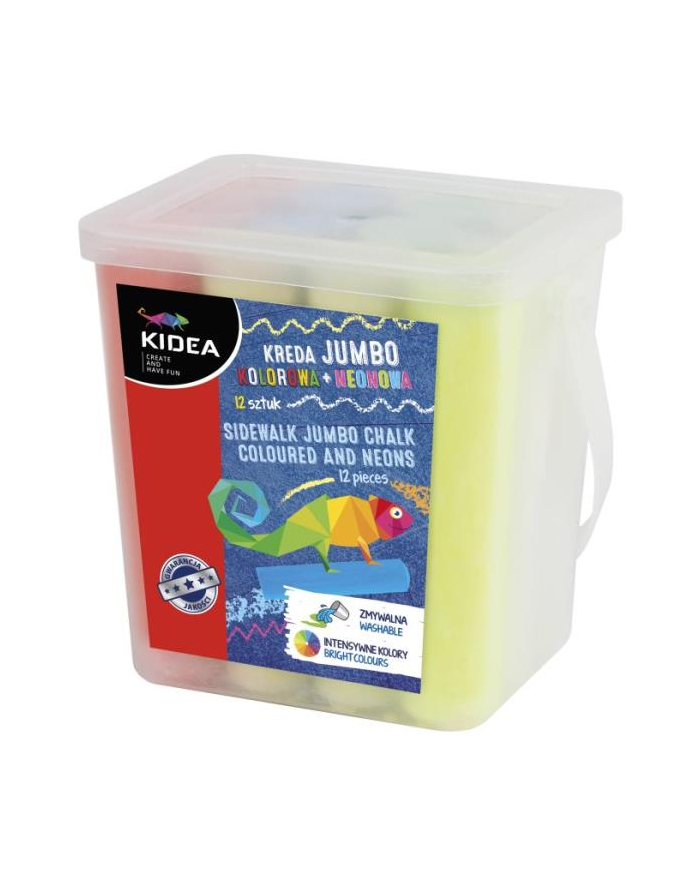 derform Kreda Jumbo kolorowa+neonowa 12szt. KIDEA główny