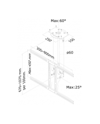 newstar PLASMA-C100 UCHWYT SUFITOWY