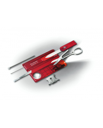 victorinox *Scyzoryk SwissCard Lite z diodš , transparentny czerwony        0.7300.T