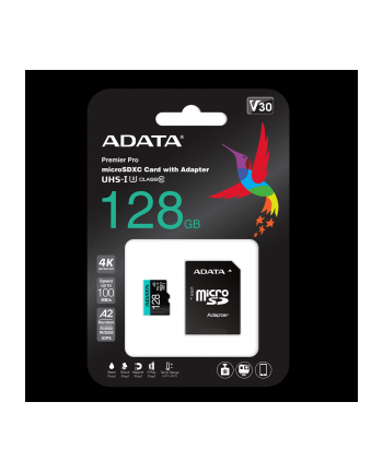 adata Karta pamięci microSD Premier Pro 128 GB UHS1 U3 V30 A2 + adapter