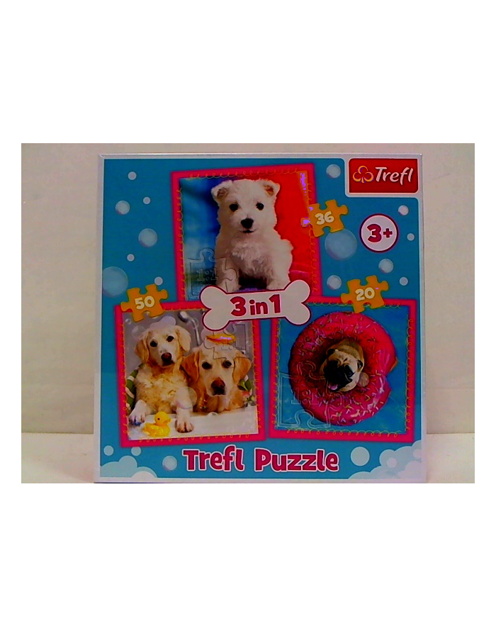Puzzle 3w1 Pieski w kąpieli 34845 TREFL główny