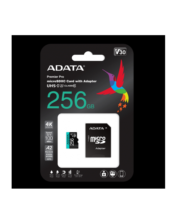 adata Karta pamięci microSD Premier Pro 256 GB UHS1 U3 V30 A2 + adapter główny