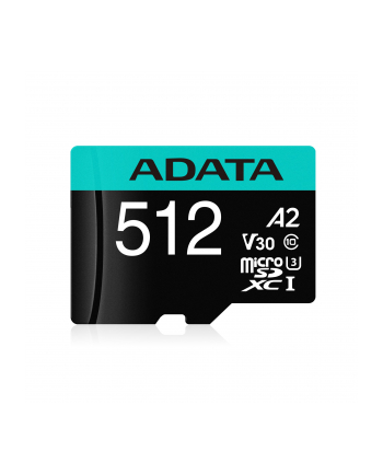 adata Karta microSD Premier Pro 512 GB UHS1 U3 V30 A2 + adapter