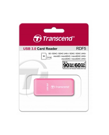 Transcend card reader USB 3.1 Gen 1 SD/microSD, pink