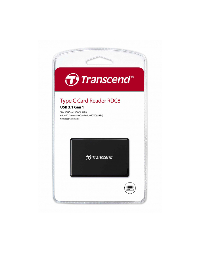 Transcend All-in-1 Multi Memory Card Reader, USB 3.1 Gen 1, Type C główny