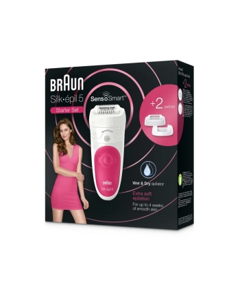 Depilator z pęsetami do ciała Braun Silk-épil SensoSmart 5-500 (kolor biały)