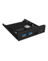 IcyBox 3-portowy Hub (2x USB 3.0, 1x USB Type-C), czytnik kart miniSD/SD, czarny - nr 15