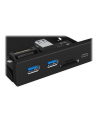 IcyBox 3-portowy Hub (2x USB 3.0, 1x USB Type-C), czytnik kart miniSD/SD, czarny - nr 17