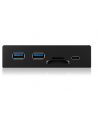 IcyBox 3-portowy Hub (2x USB 3.0, 1x USB Type-C), czytnik kart miniSD/SD, czarny - nr 4