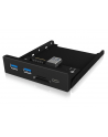 IcyBox 3-portowy Hub (2x USB 3.0, 1x USB Type-C), czytnik kart miniSD/SD, czarny - nr 5