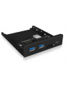 IcyBox 3-portowy Hub (2x USB 3.0, 1x USB Type-C), czytnik kart miniSD/SD, czarny - nr 6