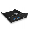 IcyBox 3-portowy Hub (2x USB 3.0, 1x USB Type-C), czytnik kart miniSD/SD, czarny - nr 7