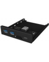IcyBox 3-portowy Hub (2x USB 3.0, 1x USB Type-C), czytnik kart miniSD/SD, czarny - nr 9