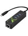 Techly Karta sieciowa adapter USB-C 3.1 na Gigabit Ethernet RJ45 z hub 3x USB-A - nr 6