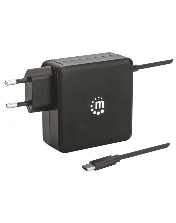 Manhattan Ładowarka Power Delivery USB-C 5V-20V do 60W USB-A 5V do 2.4A czarna główny