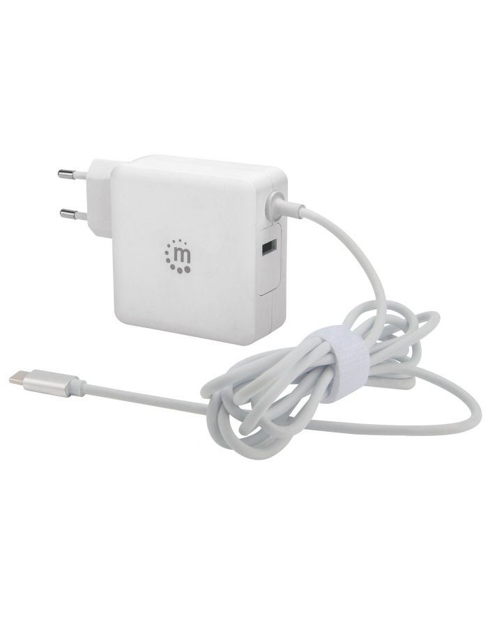 Manhattan Ładowarka Power Delivery USB-C 5V-20V do 60W USB-A 5V do 2.4A biała główny