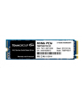 Team Group Dysk SSD MP34 1TB M.2 PCIe NVMe, 3000/2600 MB/s, IOPS 190/160K