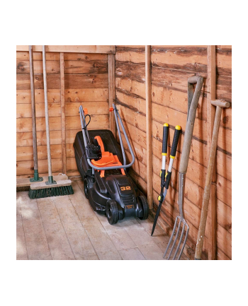 black+decker BLACK + DECKER Lawnmower BEMW351, 32cm (black / orange, 1,000 watts)