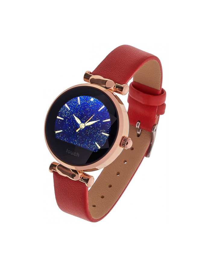 Smartwatch Garett Women Lisa czerwono-złoty, skórzany główny