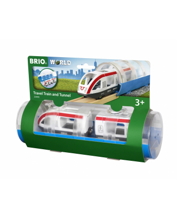 BRIO World passenger train and tunnel, train