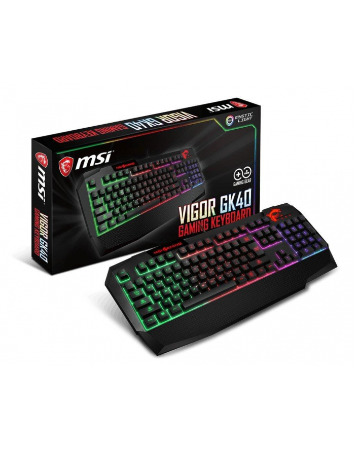 Klawiatura MSI VIGOR GK40 US (membranowa; USB; (US); kolor czarny) główny