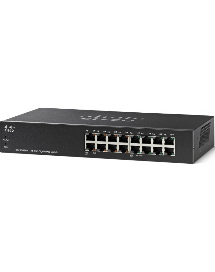 Switch PoE Cisco SG110-16HP-EU (16x 10/100/1000Mbps) główny