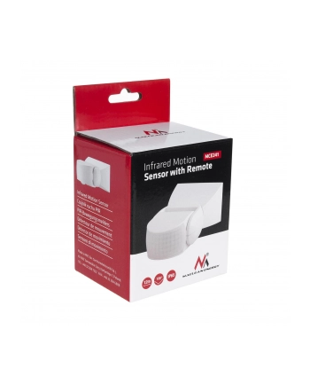 MACLEAN CZUJNIK RUCHU NA PODCZERWIEŃ Z PILOTEM IP65 MAX 800W (ŻARÓWKA) MAX 1200W (LED) MCE241