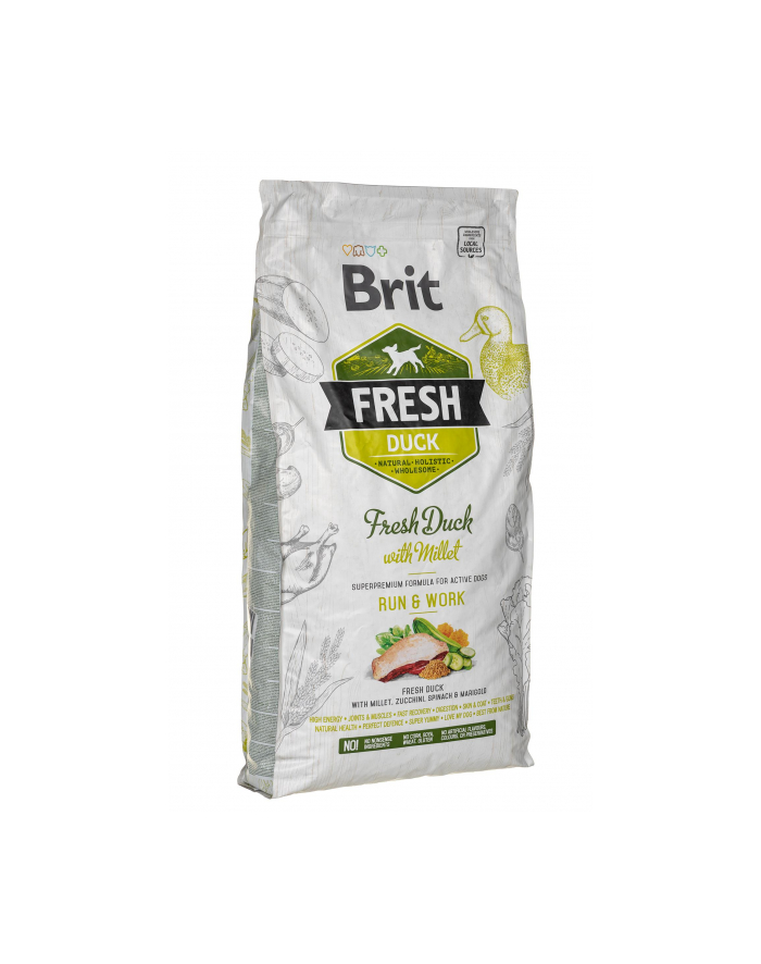 Brit Fresh Duck with Millet Active Run&Work 12kg główny