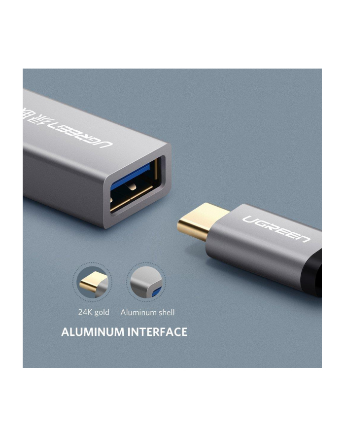 Adapter UGREEN 30646 (USB 30 typu C - USB 20 ; 0 10m; kolor czarno-srebrny) główny