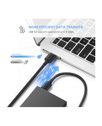 Kabel UGREEN 10370 (USB 30 typu A M - USB 30 M; 1m; kolor czarny) nr 2