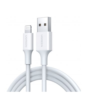 Kabel UGREEN 20730 (USB 20 M - Lightning M; 2m; kolor biały)