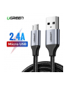 Kabel UGREEN 60144 (Micro USB M - USB 30 M; 0 25m; kolor czarny) - nr 1