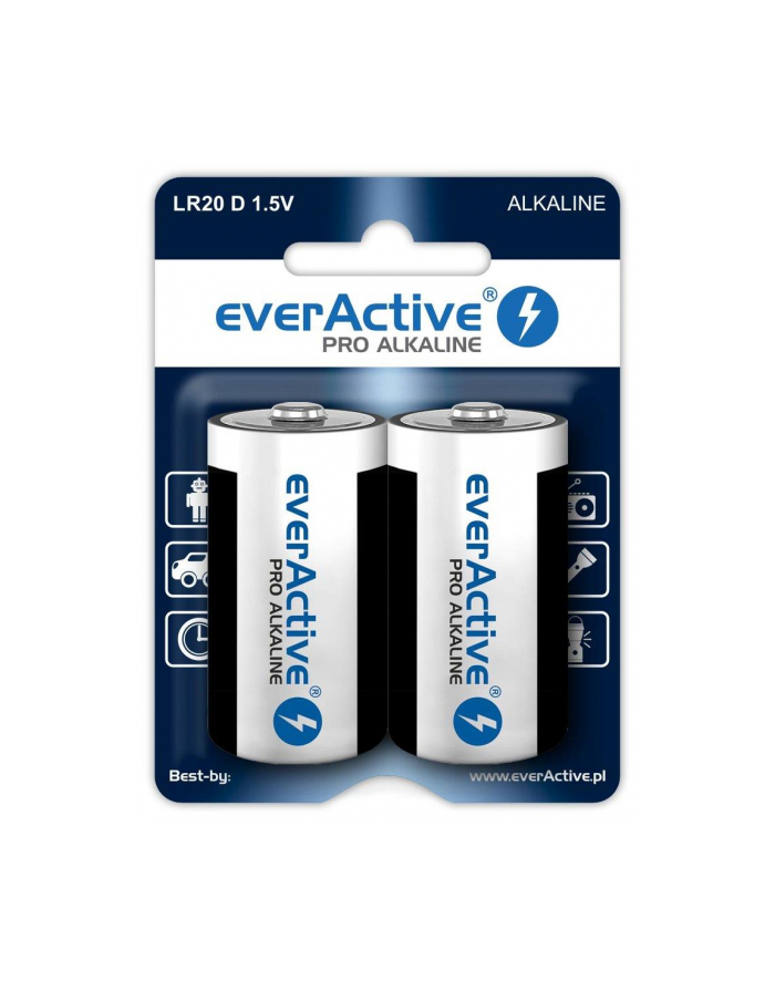 Zestaw baterii alkaliczne everActive EVLR20-PRO (x 2) główny