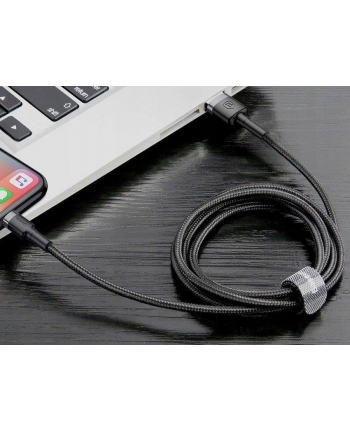 Kabel Baseus CALKLF-CG1 (Lightning M - USB 20 M; 2m; kolor szaro-czarny)
