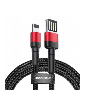 Kabel Baseus CALKLF-G91 (USB 20 M - Lightning M; 1m; kolor czarno-czerwony)