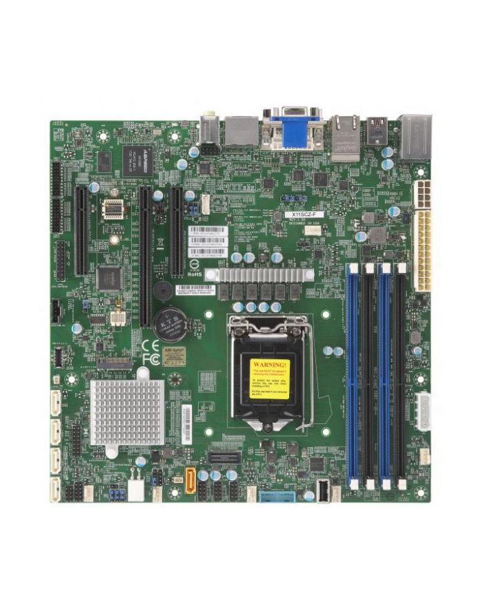 Płyta serwerowa Supermicro MBD-X11SCZ-F-O MBD-X11SCZ-F-O (LGA 1151; 4x DDR4 UDIMM; Micro ATX) główny