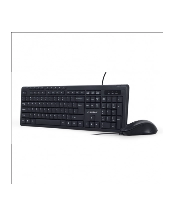 Zestaw klawiatura + mysz membranowa GEMBIRD KBS-UM-03 (USB; (US); kolor czarny; optyczna; 1200 DPI 1600 DPI 800 DPI)