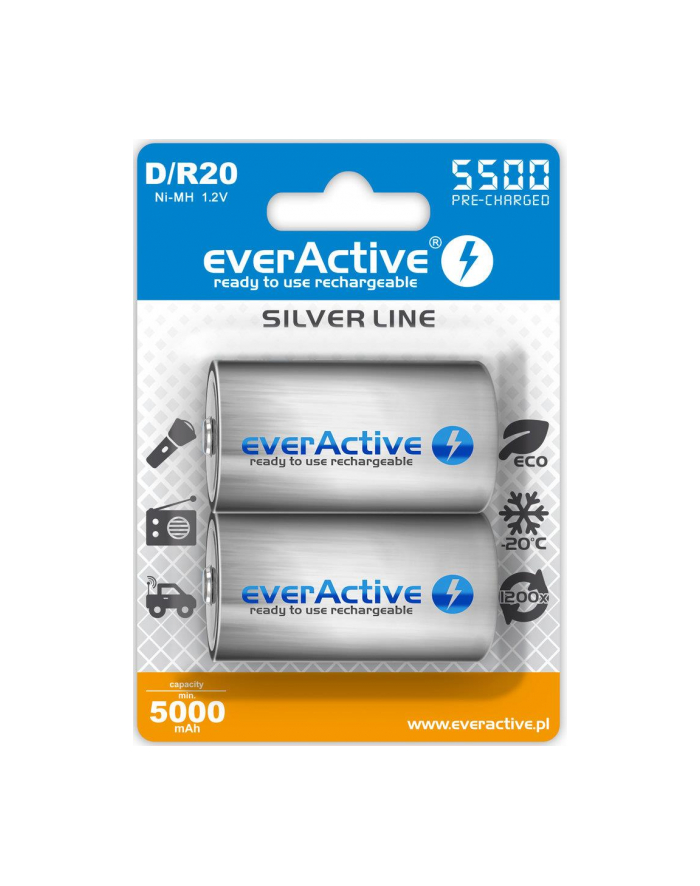 Zestaw akumulatorków everActive EVHRL20-5500 (5500mAh ; Ni-MH) główny
