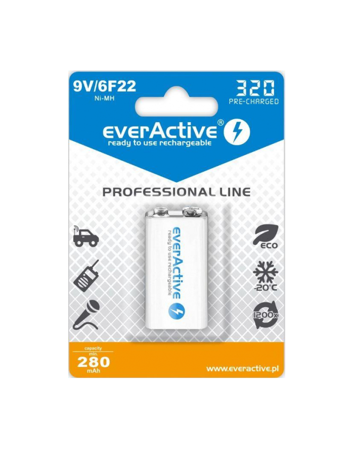 Zestaw akumulatorków everActive EVHRL22-320 (320 mah ; Ni-MH) główny