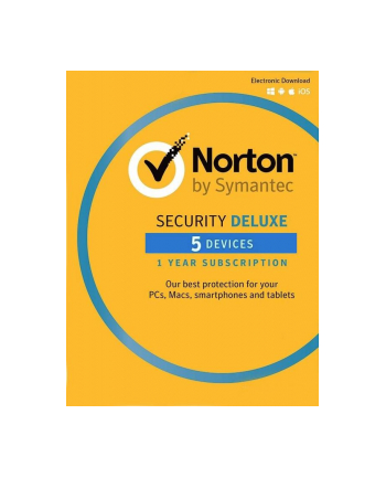 symantec *ESD Norton 360 DELUXE 50GB PL 1 Użytkownik 5 Urządeń 1 Rok 21394530