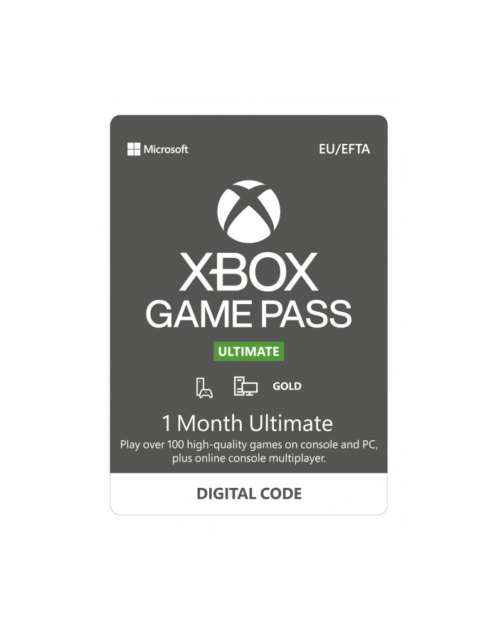 microsoft *ESD Game Pass Ultimate Retail 1M      QHW-00008 główny