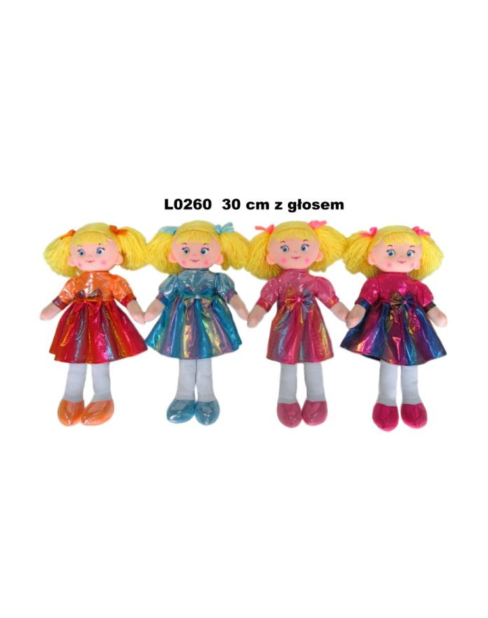 sun-day Lalka szmacianka 30cm 4wz z głosem 154514  cena za 1szt główny